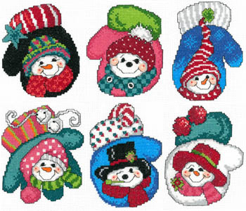 Snowman Mitten Ornaments